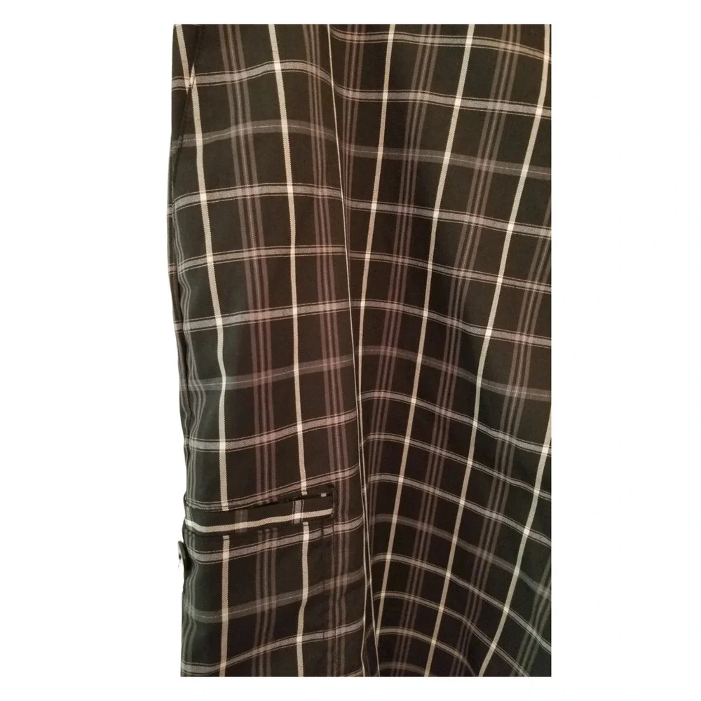Adidas Shorts Plaid Black White Men's Size 38 Inseam 11 in
